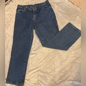 Lee Women’s Petite 8P High Rise Straight Leg Jeans Medium Wash